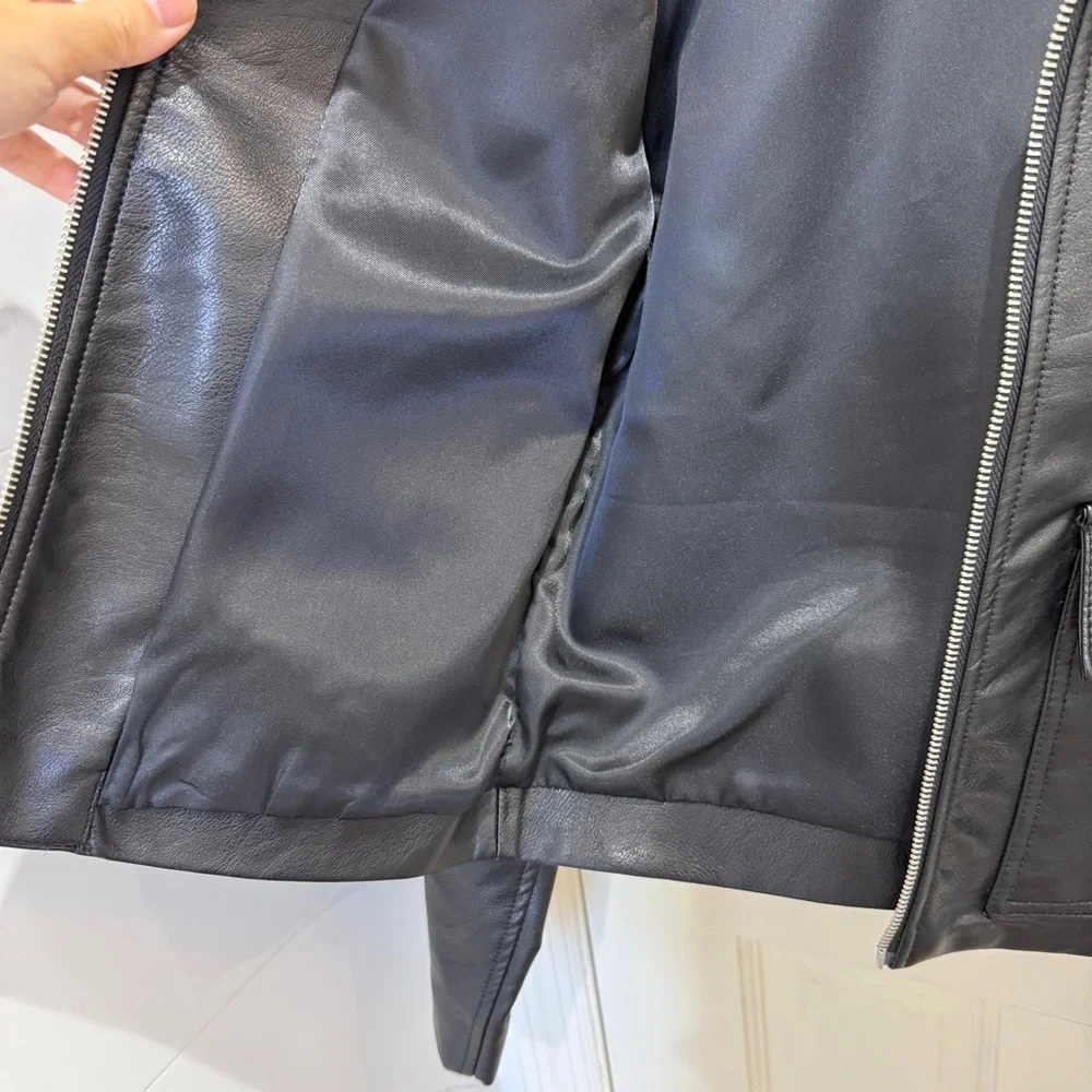 Abercrombie faux leather zip-up jeacket - Picture 6 of 8